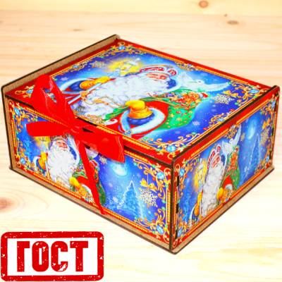 Детский новогодний подарок по ГОСТу в упаковке из дерева 2026 в Краснознаменске